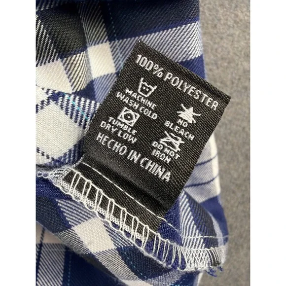 Dixxon Flannel Co The Crabber Mens 5X Navy Blue Plaid D-Tech Button Up Shirt